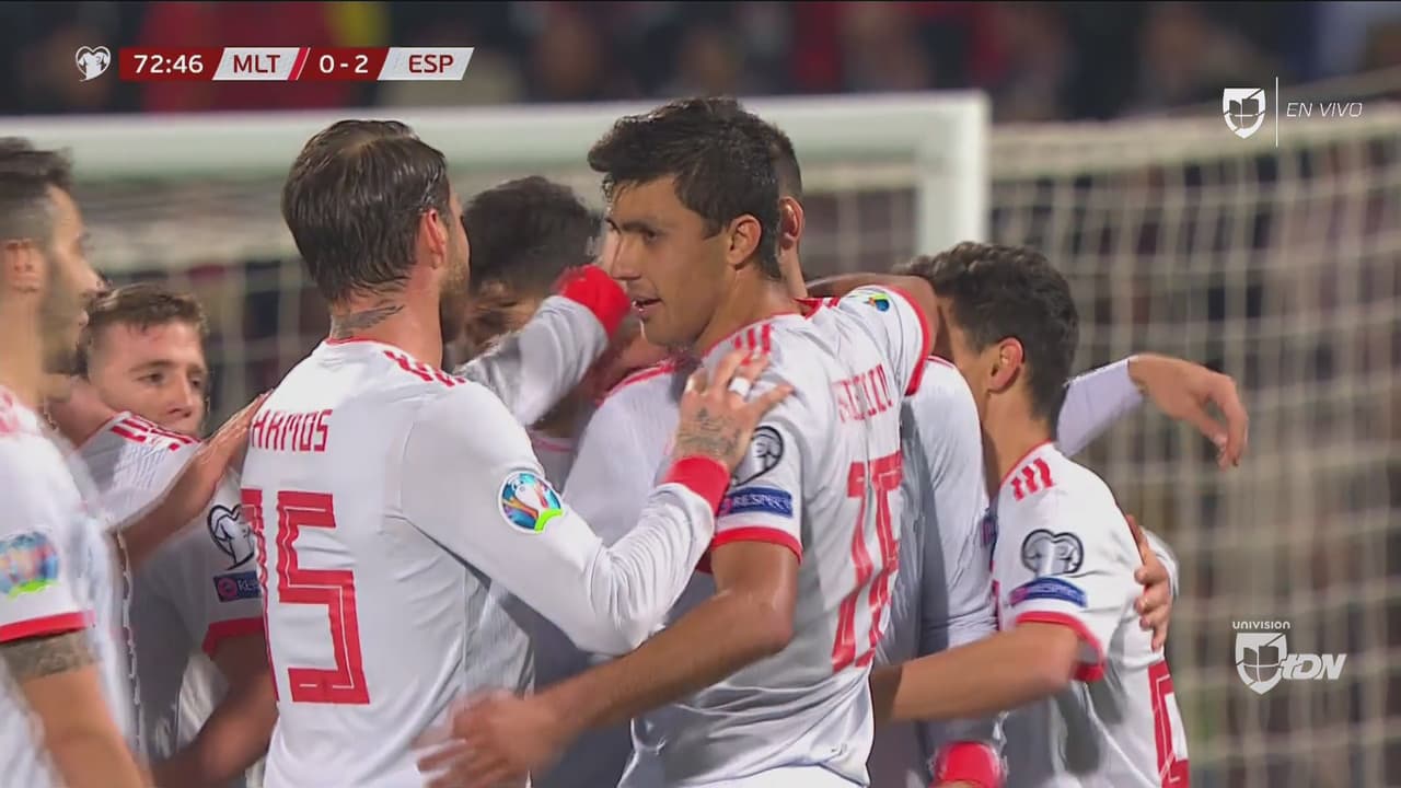 Con estos goles España superó a Malta en su camino a la Eurocopa