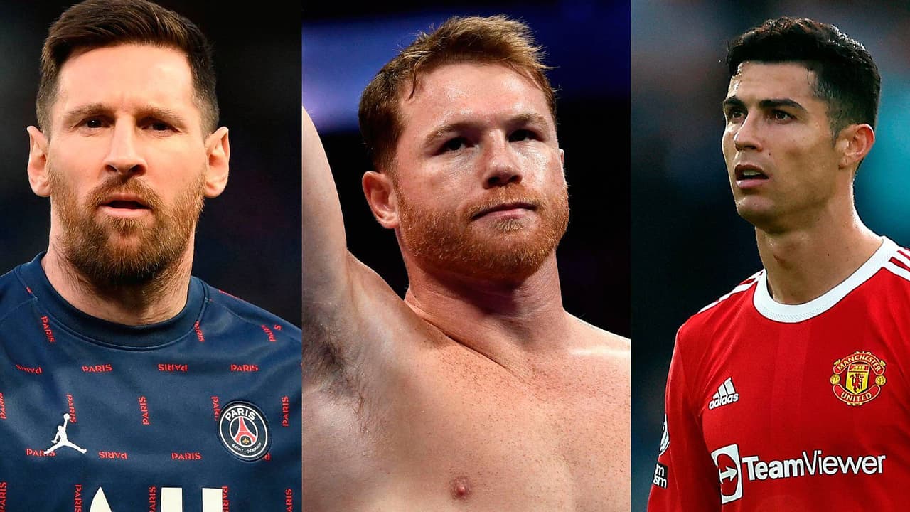 Canelo se 'codea' con Messi y CR7, según Forbes