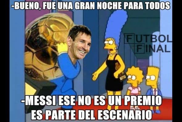 La entrega del Balón de Oro tuvo fue el pretexto para burlarse del Traje de Messi y la emoción de CR7 por llevarse el galardón.
