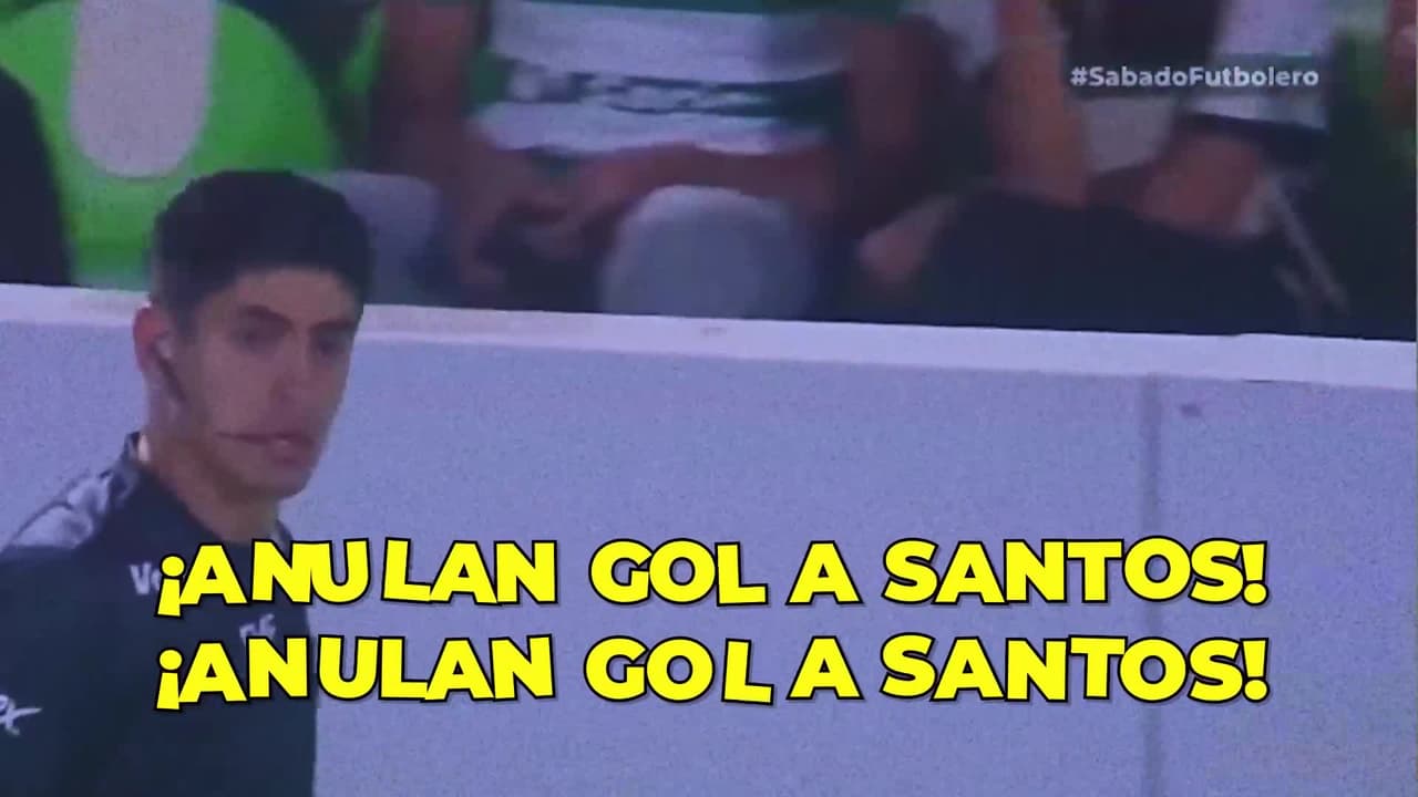 ¡QUÉ LÁSTIMA! Anulan gol a Santos