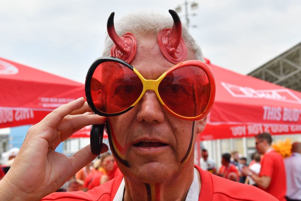 El color de los hinchas de Bélgica y Túnez fue parte de la fiesta de ambos países en su segunda salida en partido del grupo G del Mundial de Rusia 2018.