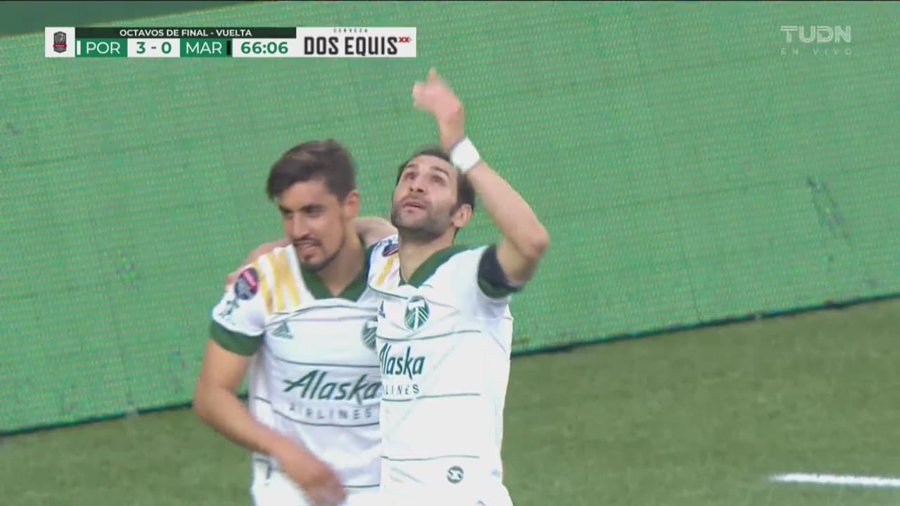 ¡Ya es goleada! Diego Valeri anota el 3-0 con un cañonazo cruzado