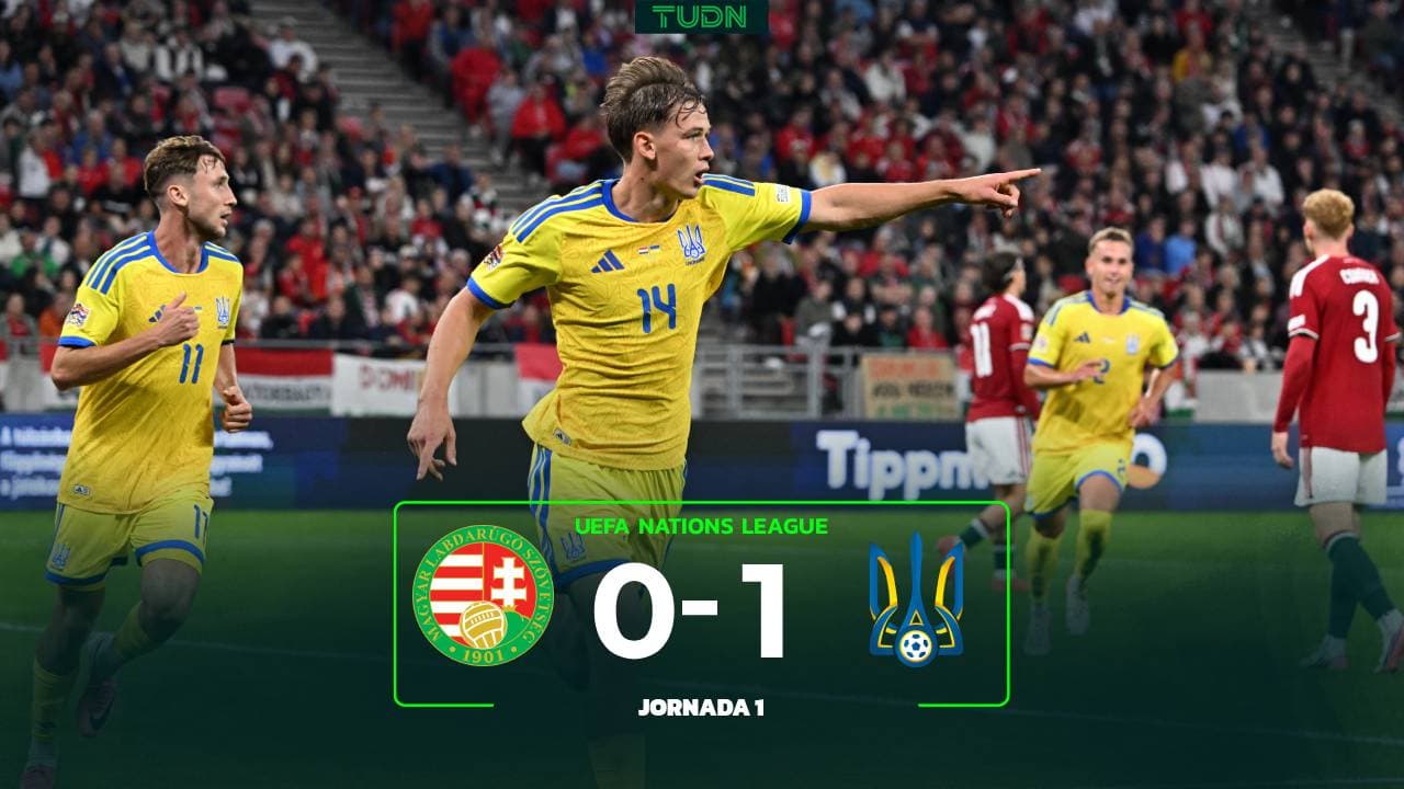 Resumen | Ucrania sorprende a Hungria en la UEFA Nations League