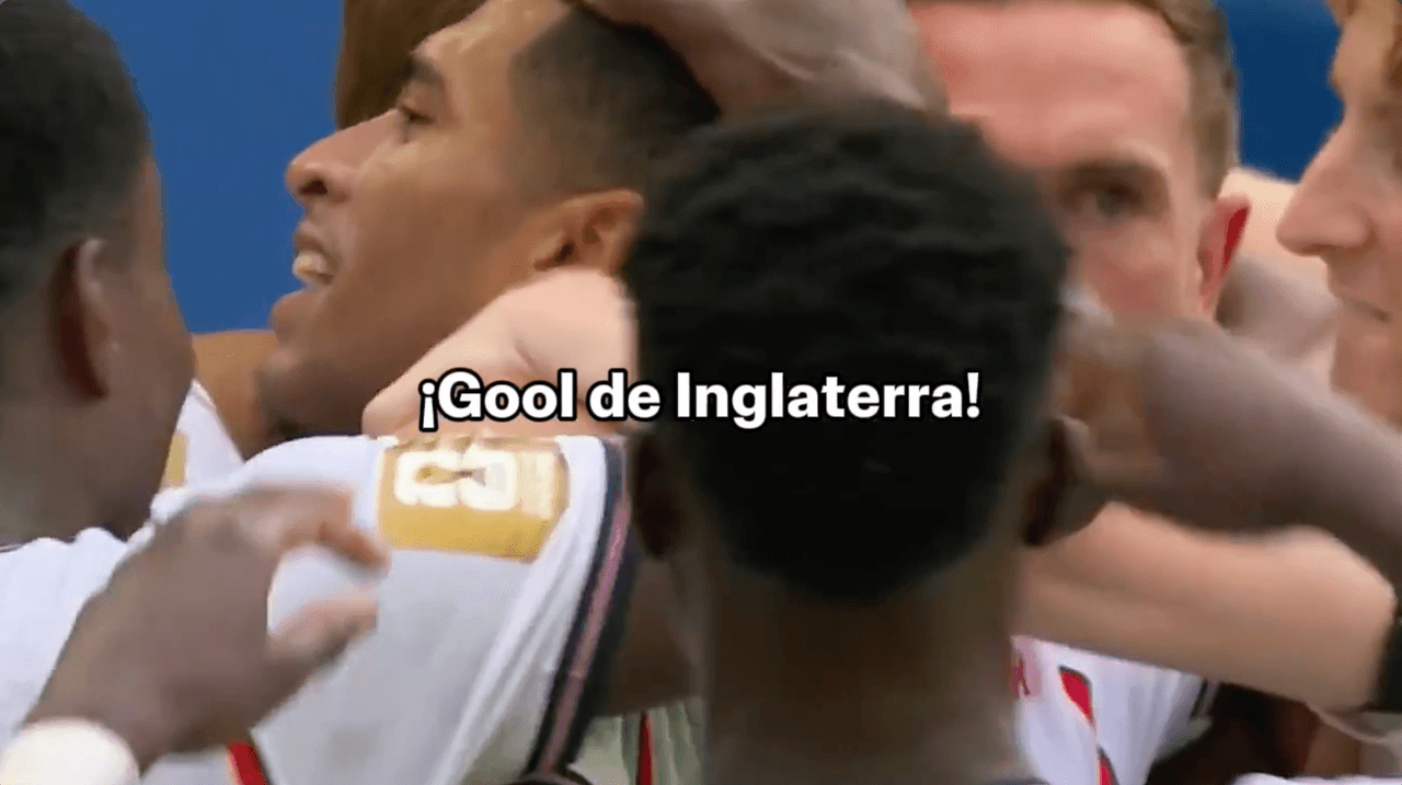 ¡Gol de Inglaterra! ¡Gol de la Selección de los Tres Leones! ¡Gol del equipo de la Rosa!