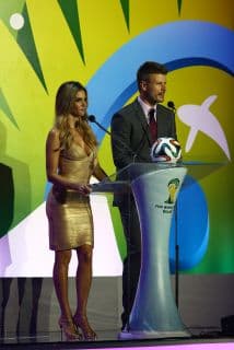 Fernanda Lima y Rodrigo Hilbert Cairam en el sorteo del Mundial.