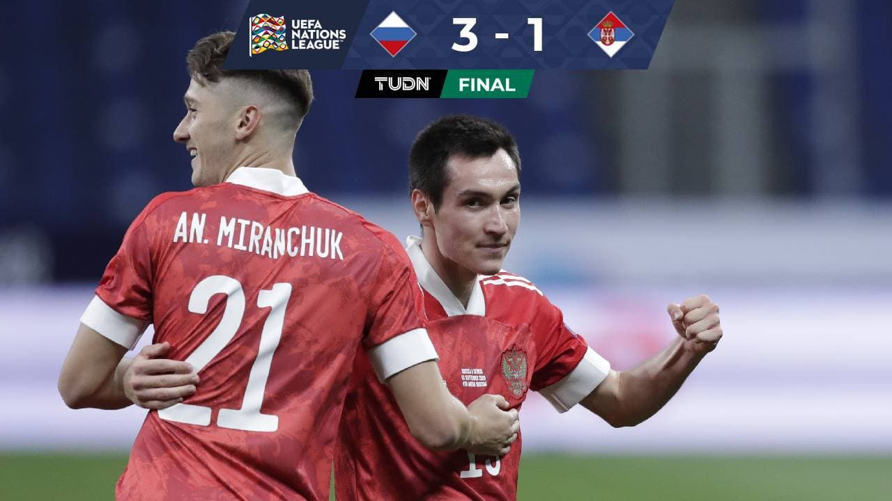 Rusia superó a Serbia en el inicio de la Nations League.