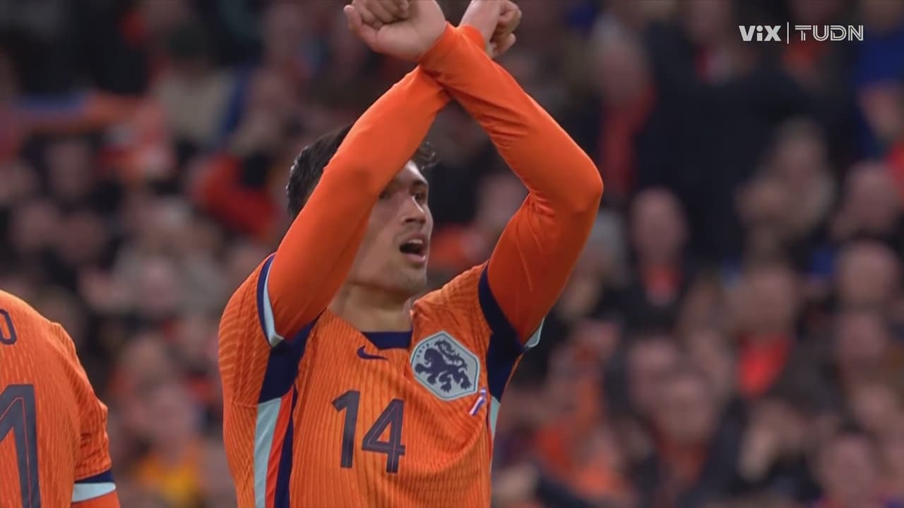 ¡De reverencia y corona! Reijnders marcó golazo para Países Bajos 1-0