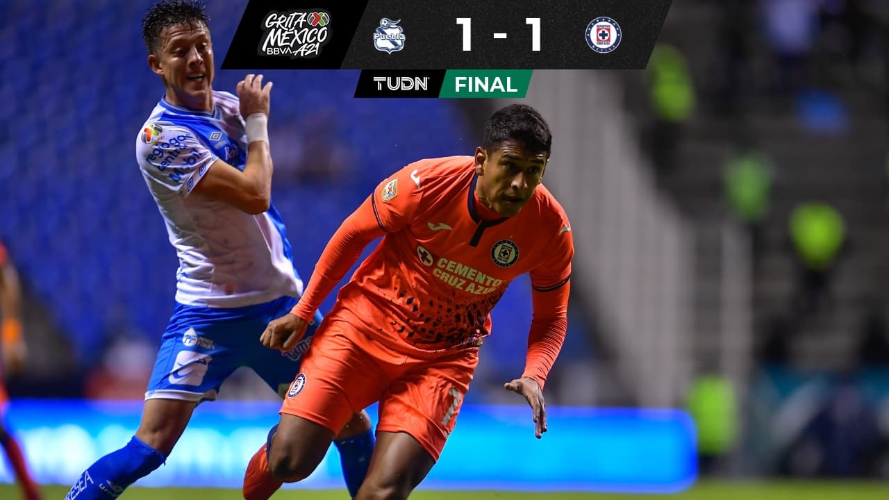 Puebla y Cruz Azul empatan en goles, fallas y atajadas