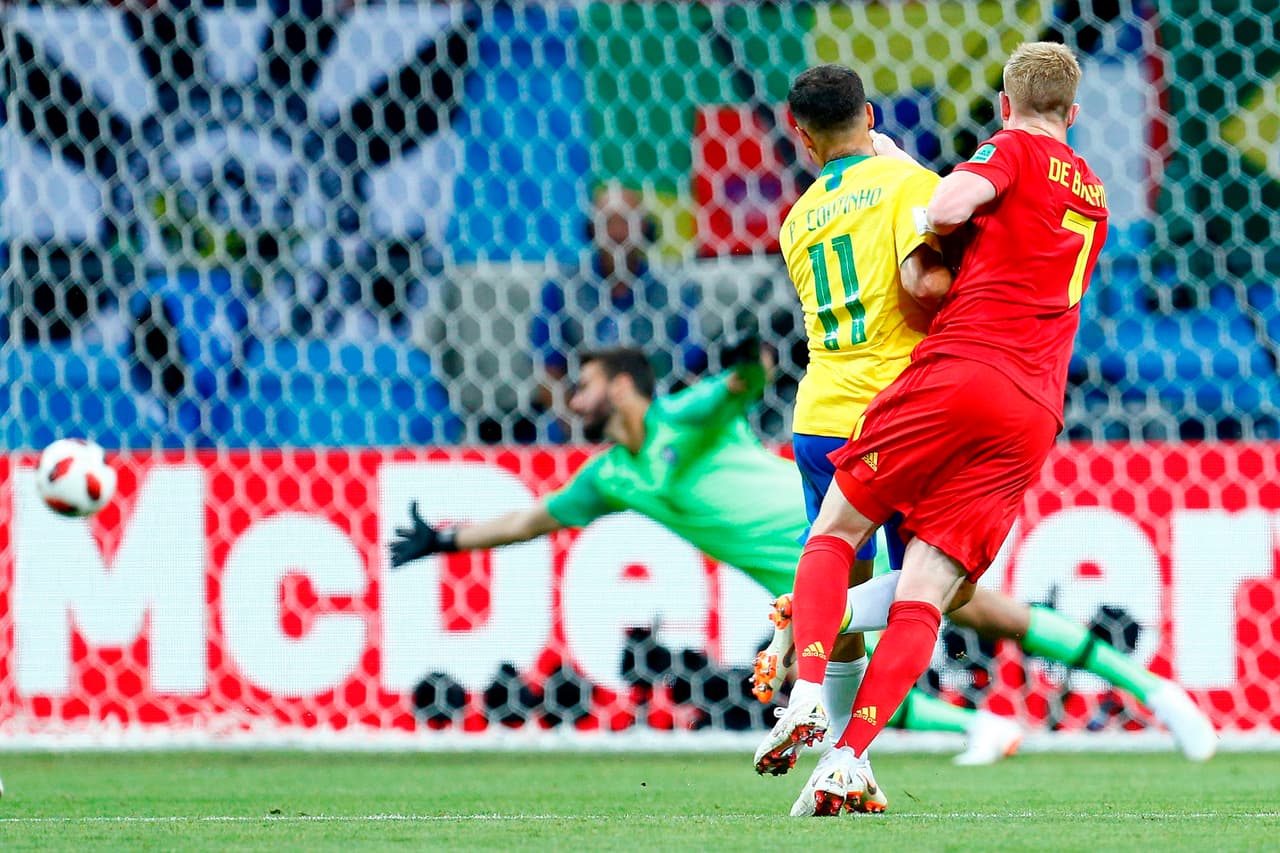 150.- Kevin De Bruyne (Bélgica) al minuto 31. Brasil 1-2 Bélgica. Cuartos de Final.