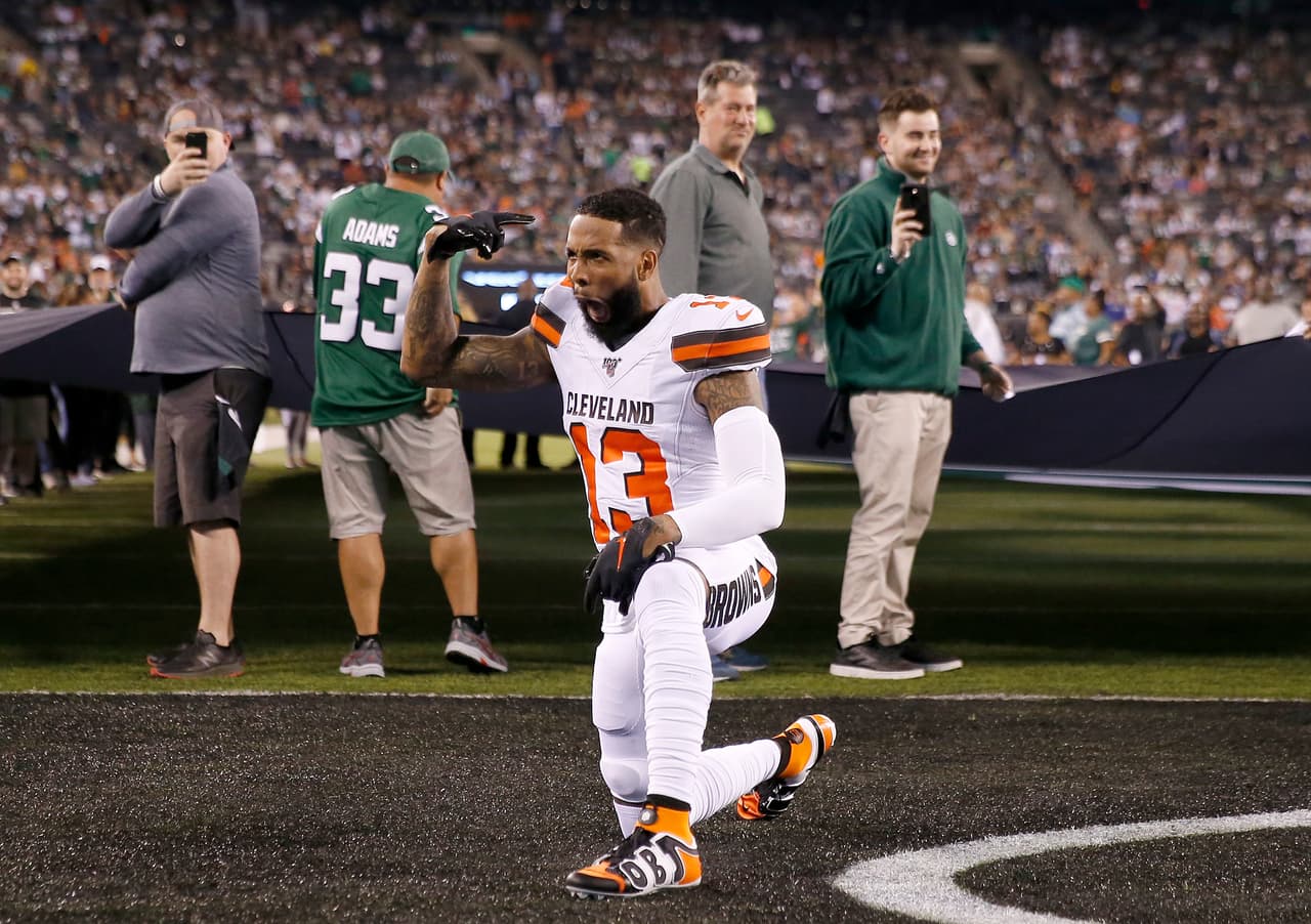 Odell también lucía cómodo, relajado y concentrado previo al encuentro ante los New York Jets.