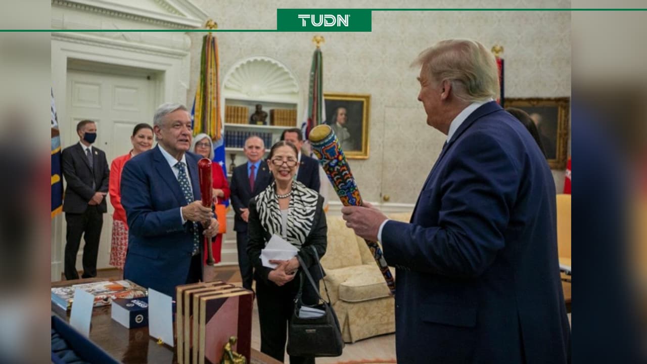 Intercambian bates AMLO y Trump en su reunión en la Casa Blanca