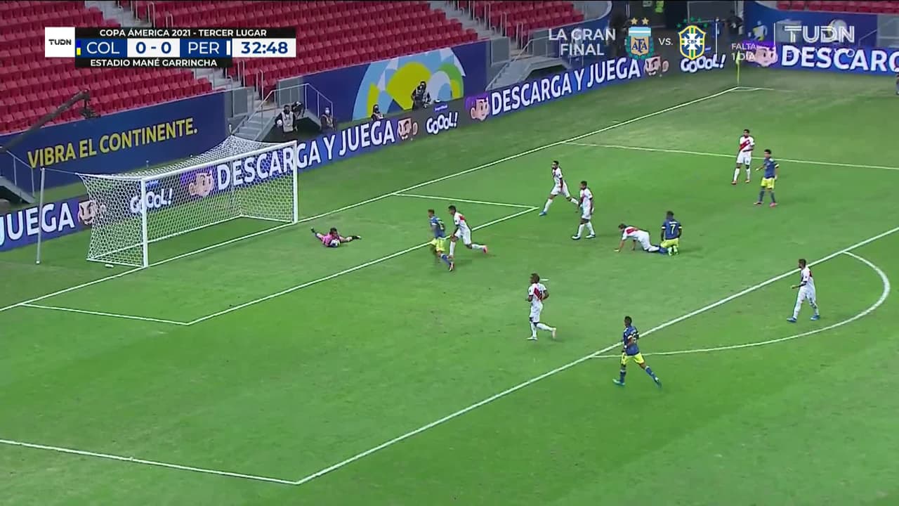 ¡TIRO ATAJADO! disparo por Luis Díaz.