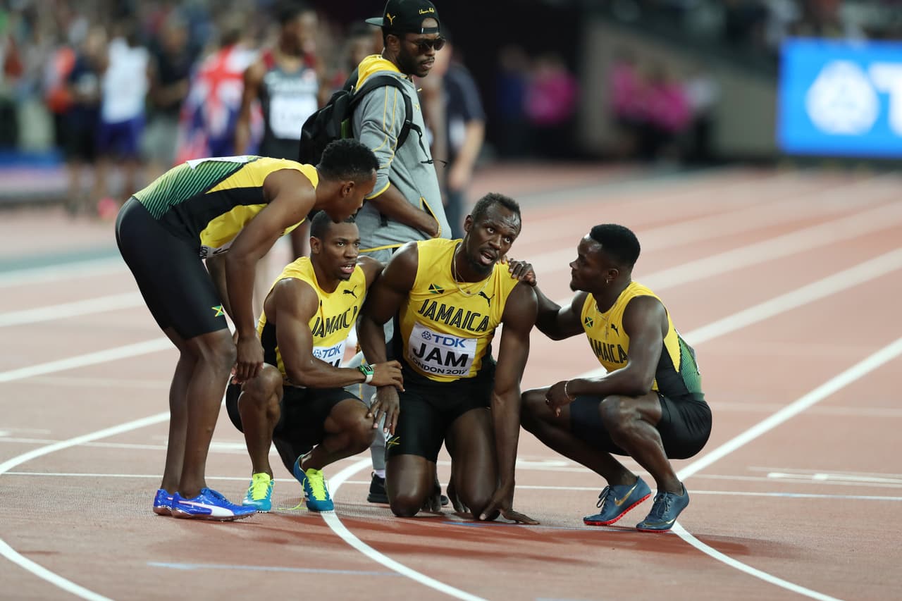 Era la última prueba oficial del jamaiquino y no pudo terminarla.