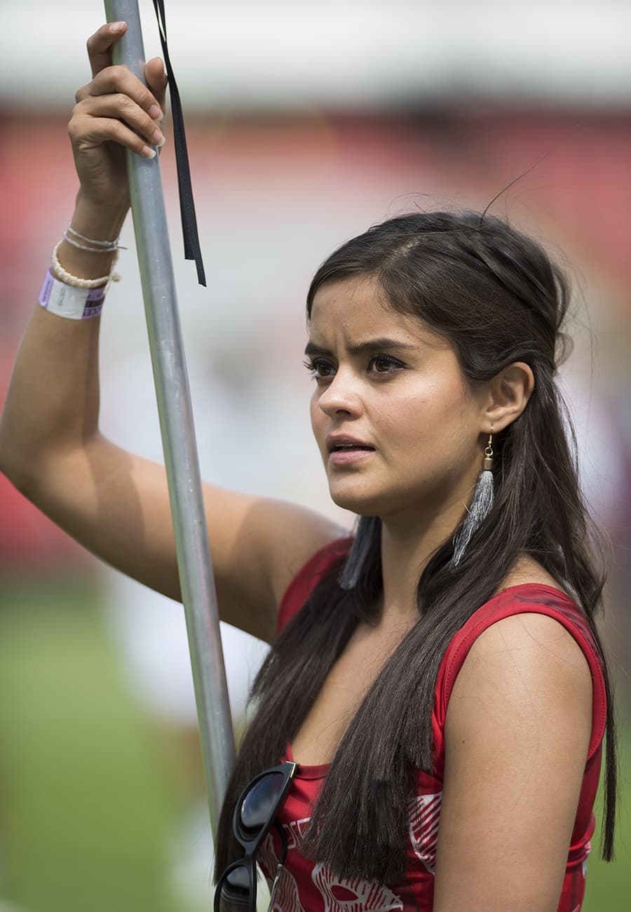 Edecanes previo al juego entre Querétaro y Pachuca por la jornada 2 del Apertura 2018 de la Liga MX.