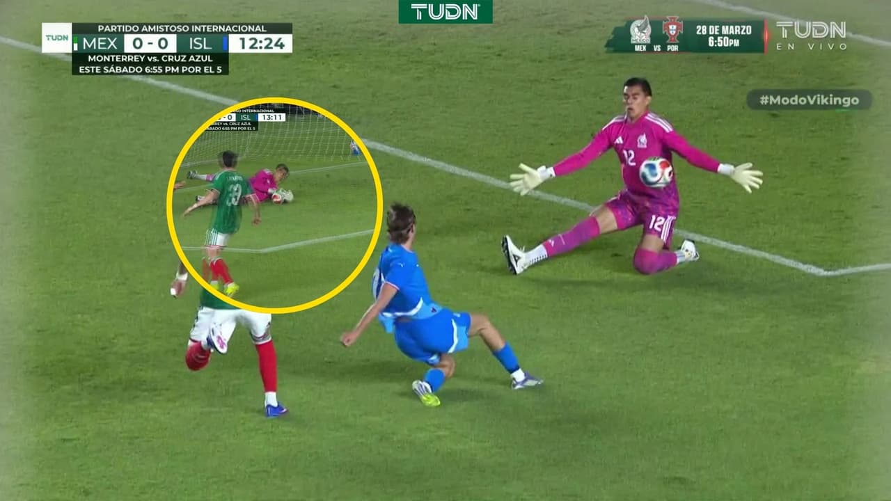 ¡Doble atajada brutal de Tala Rangel! El arquero del rebaño evita el gol de Islandia