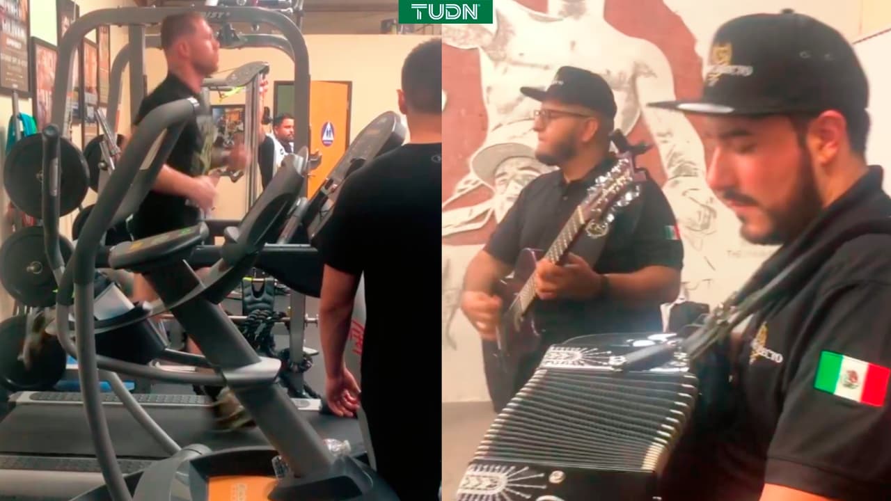 ¡Canelo prepara pelea ante Bivol con un grupo de banda en el gym!