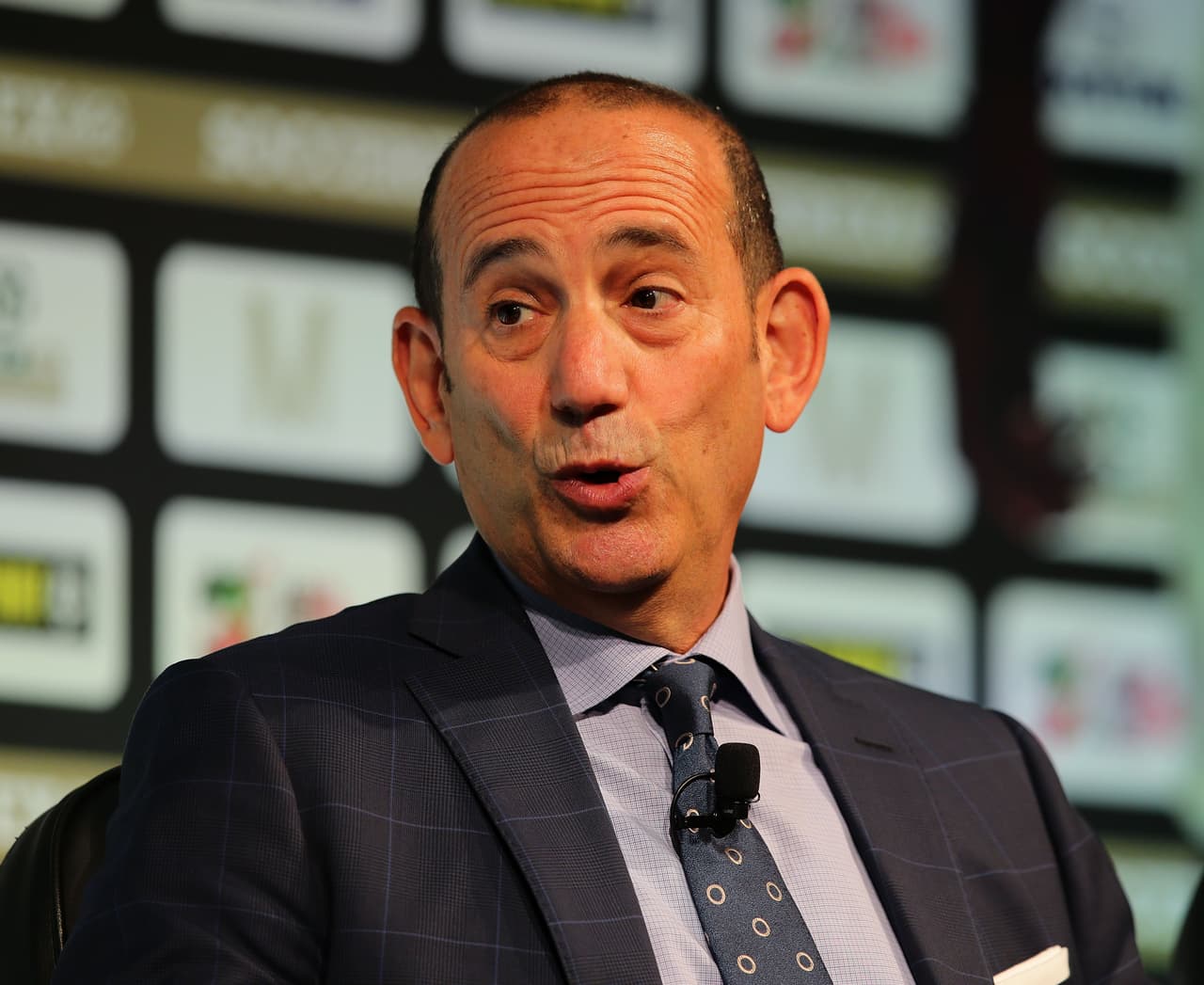 MANCHESTER, ENGLAND - SEPTEMBER 09: Major League Soccer Commissioner Don Garber talks during day four of the Soccerex - Manchester Convention at Manchester Central on September 9, 2015 in Manchester, England. (Photo by Daniel Smith/Getty Images)