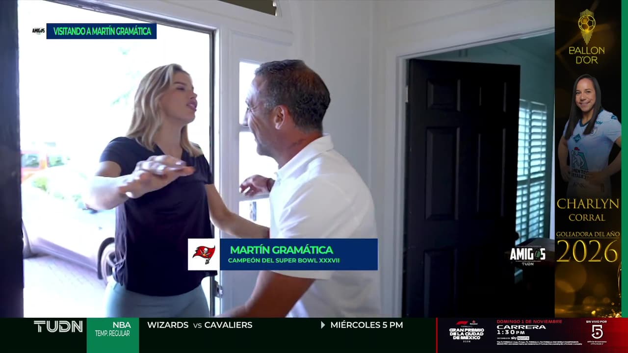 ¡Visita inesperada! Marie Claire sorprende a Martín Gramática previo al juego 5 de la Serie Mundial