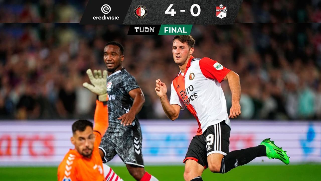 El primer gol de Santi Giménez con el Feyenoord