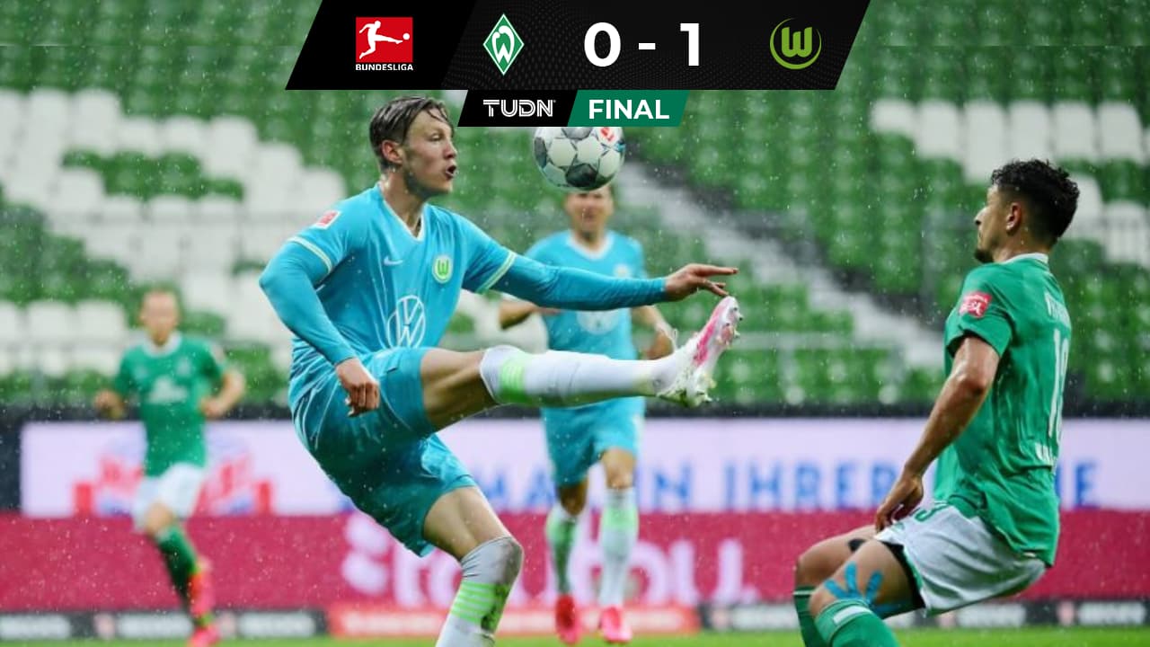 Wolfsburg solo gana de visitante en el reinicio de la Bundesliga de Alemania.