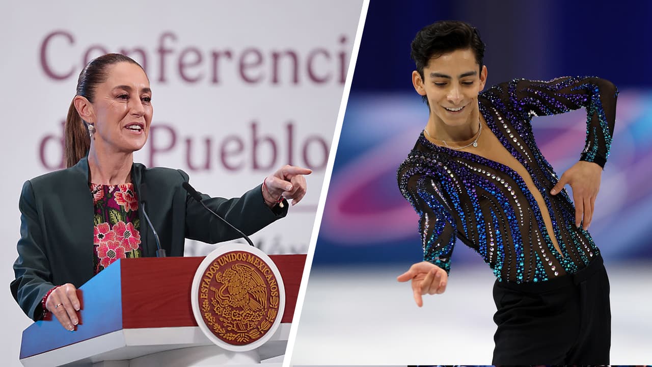 Claudia Sheinbaum felicita a Donovan Carrillo por su clasificación en patinaje artístico