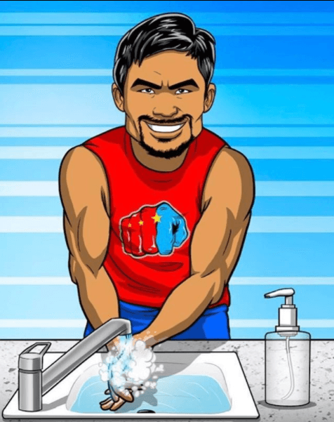 El boxeador filipino se asoció con Jack Ma, cofundador de Alibaba, para atacar la propagación de COVID-19 en su país.