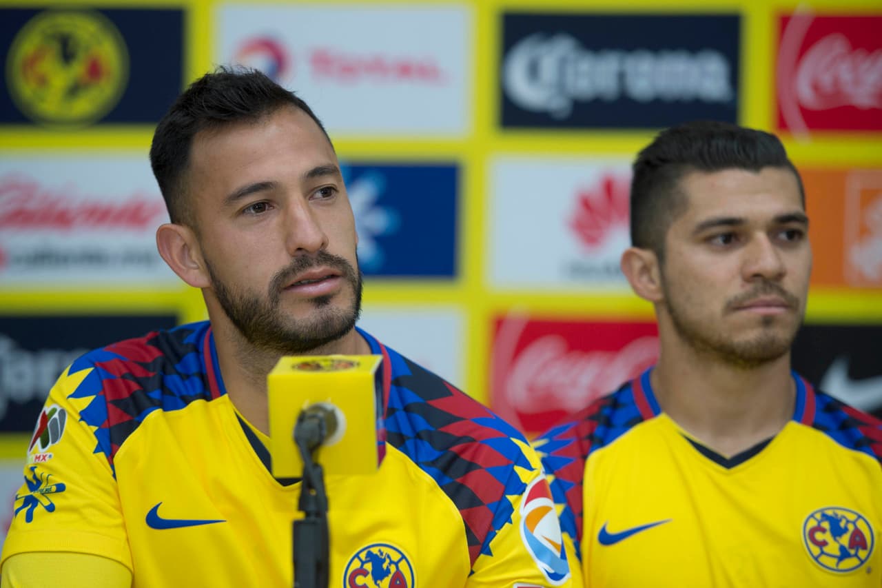 Las Águilas presentaron a unos muy sonrientes Joe Corona, Emanuel Aguilera, Henry Martín, Andrés Ibargüen y Jérémy Ménez como sus nuevos hombres para el Clausura 2018.