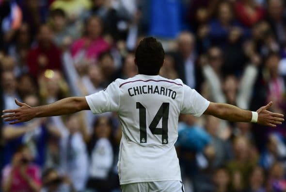 El mexicano volvió a marcar en Liga con la playera del Real Madrid.