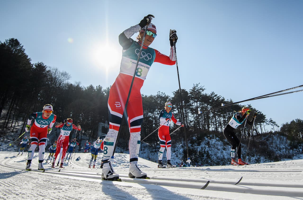 Björgen ganó la última prueba de esta cita olímpica invernal, disputada en el Centro de esquí nórdico de Alpensia de PyeongChang, con un tiempo de una 1:22:17.6 hora.