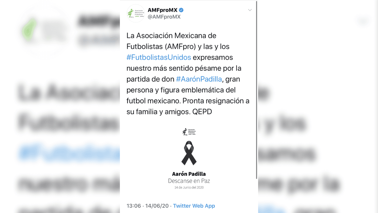 Así se despidieron de Aarón Padilla su hijo, excompañeros y los clubes de un referente en el futbol mexicano. Que en paz descanse.