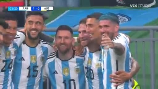 ¡Golazo de Messi! El 10 la colgó del ángulo y encaminó triunfo ante Australia