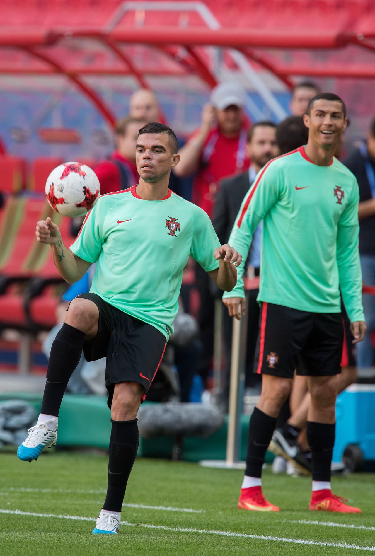 Ya está todo listo después de esta práctica para que los portgueses solo piensen en el pitazo inicial.
