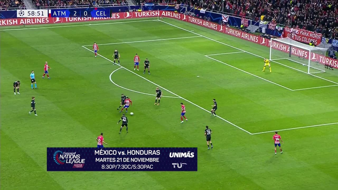 ¡GOL!  anota para Atlético de Madrid. Antoine Griezmann