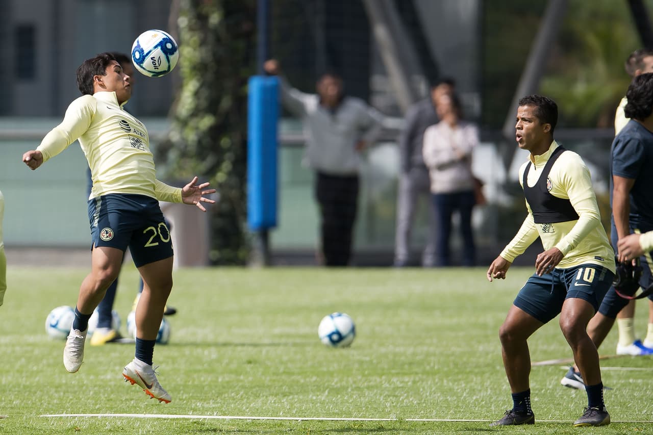 América entrenó en Coapa con Giovani dos Santos, Edson Álvarez, pero sin Guido Rodríguez, Luis Reyes ni Alejandro Diaz.