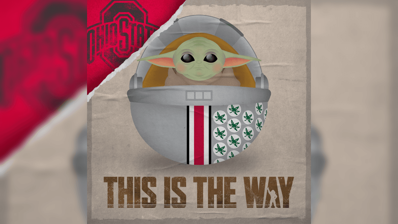 <b>Ohio State</b>
<br>La Universidad de Ohio State optó por marcar su camino con 'Baby Yoda'