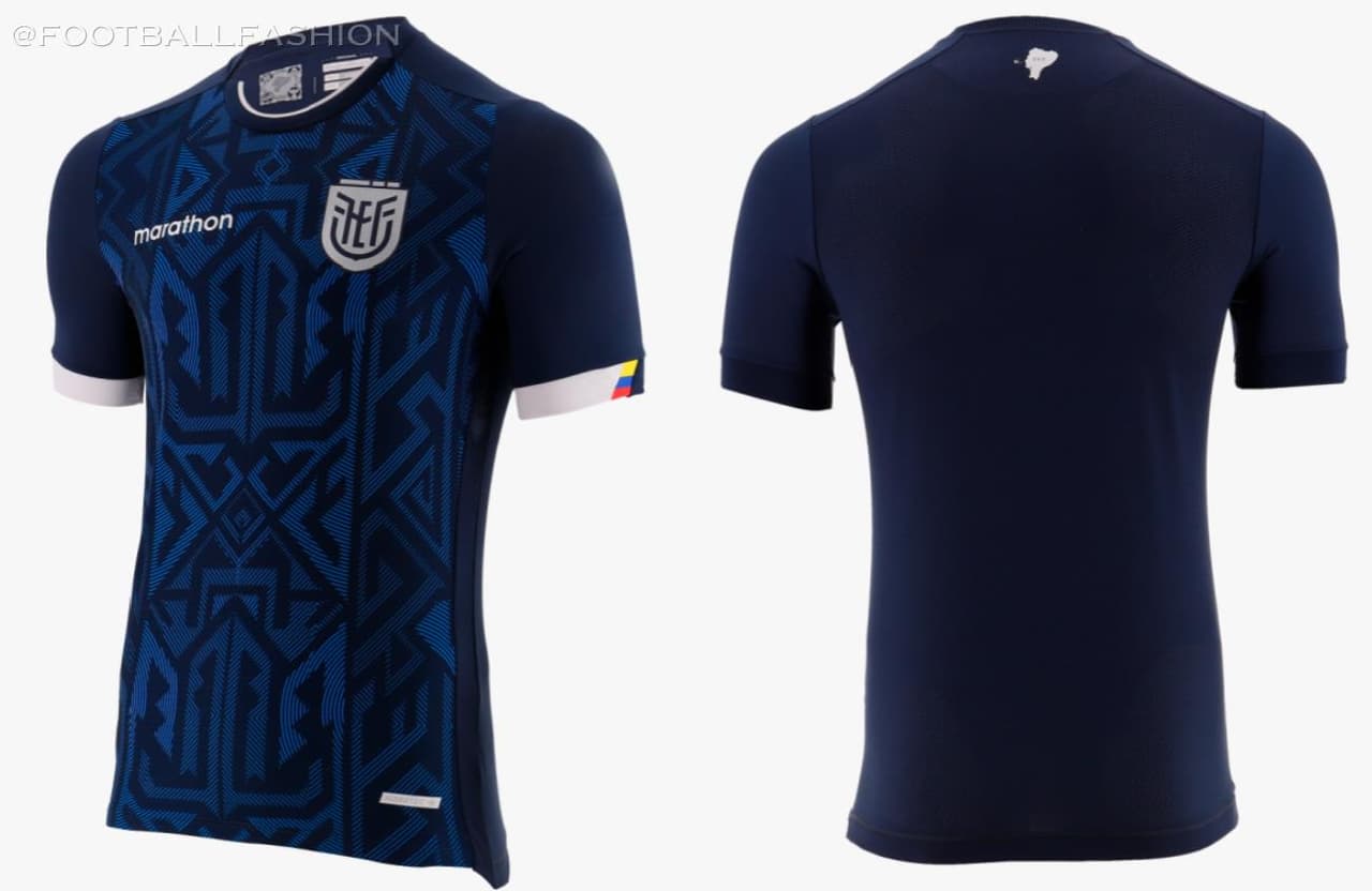 ECUADOR, VISITANTE. Las distintas marcas patrocinadoras se han lucido con los diseños para el Mundial Qatar 2022.