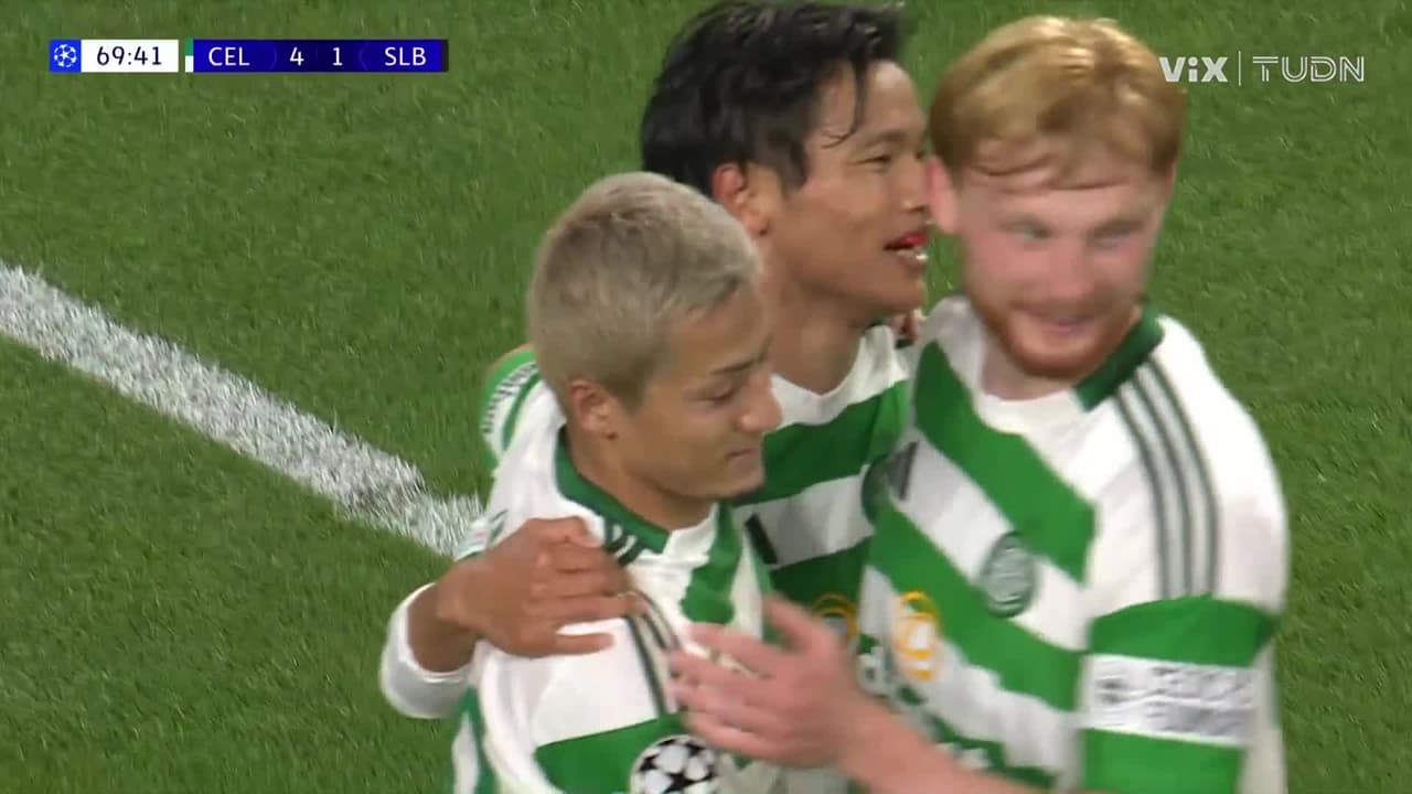 Ya es goleada: Maeda marca el cuarto para Celtic