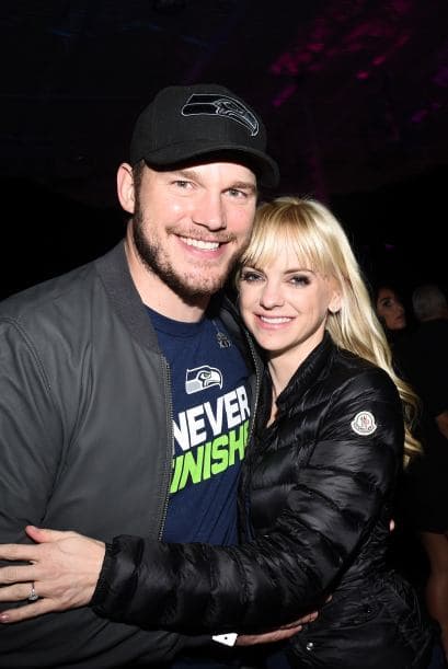 Los actores Chris Pratt (I) y Anna Faris la pasaron de lo mejor.