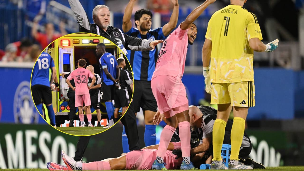 Germán Berterame recibe duro golpe y queda inconsciente en el Montreal vs. Inter Miami