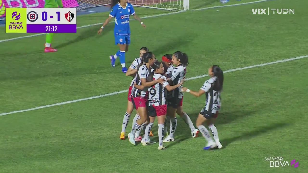 ¡Gool del Atlas! Escapada por derecha y Renata Huerta impacta para el 0-1