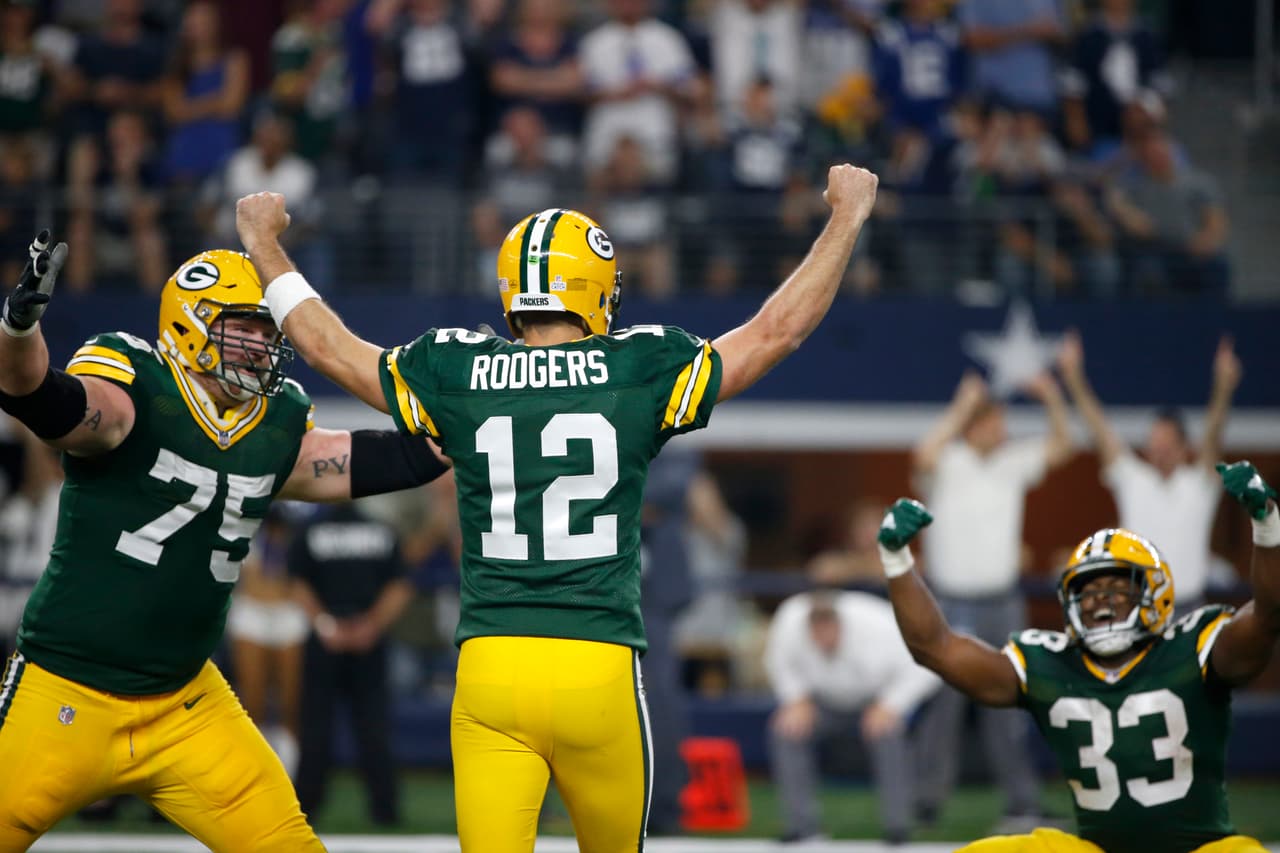 Aaron Rodgers lo volvió a hacer. El quarterback de Green Bay lanzó un pase de 12 yardas a Davante Adams para un touchdown con 11 segundos restantes, y los Packers ganaron en Dallas viniendo de atrás.