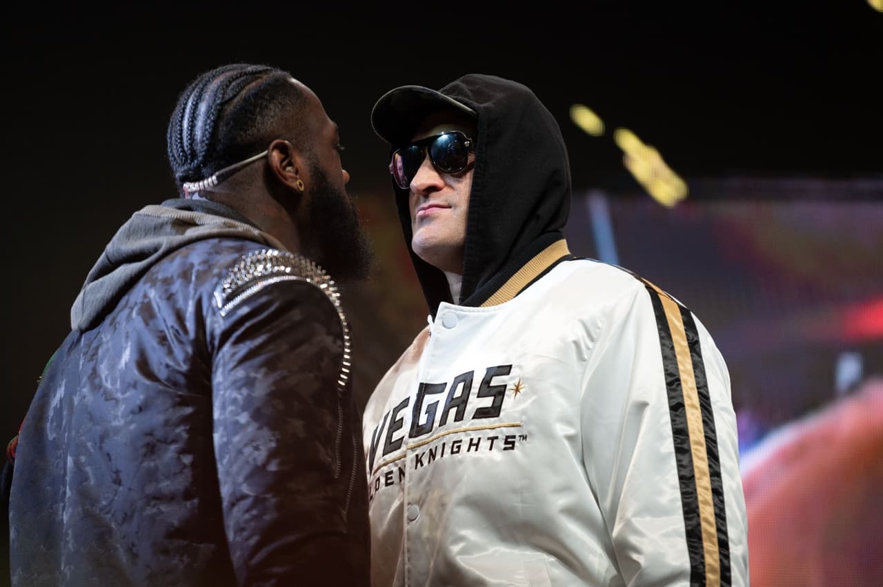 En plena conferencia de prensa, Wilder y Fury se manotearon amenazándose el uno al otro.