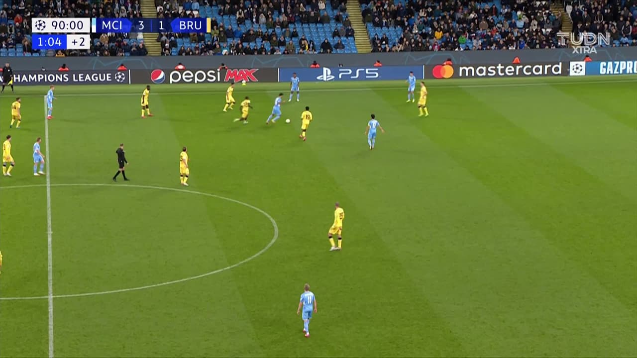¡Cayó el cuarto! Gabriel Jesus sentenció el 4-1 del City sobre el Brujas