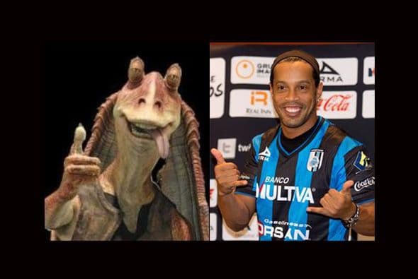 En México también hacen fiestas de Halloween y seguramente Ronaldinho estaría invitado a la que organicen los futolistas mexicanos y seguro ganaría el concurso si se vistiera como Jar Jar Binks de Star Wars. (Foto: Twitter)