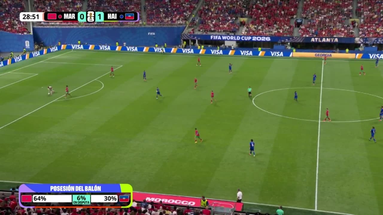 ¡TIRO ATAJADO! disparo por Achraf Hakimi.