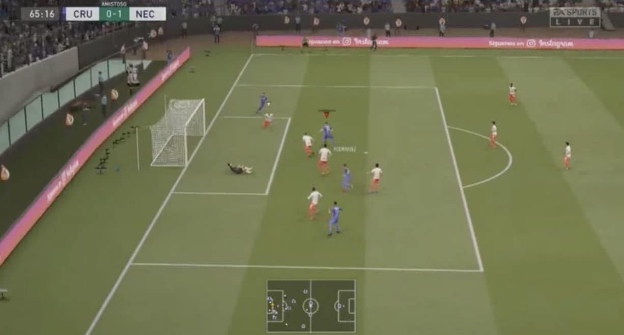 Cruz Azul no logra aguantar la ventaja y en la última jugada del partido Kevin Mercado se logra meter en el área de la Máquina para marcar el tanto del empate.