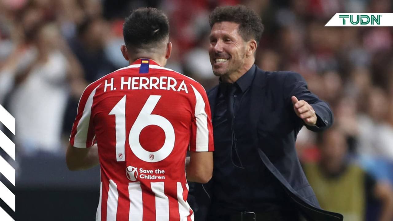 Diego Simeone respalda a Héctor Herrera tras su gol en la Champions League.