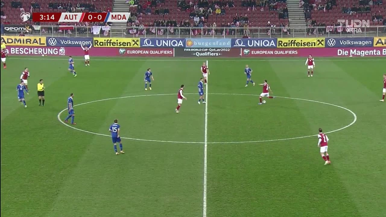 ¡GOL!  anota para Austria. Marko Arnautovic
