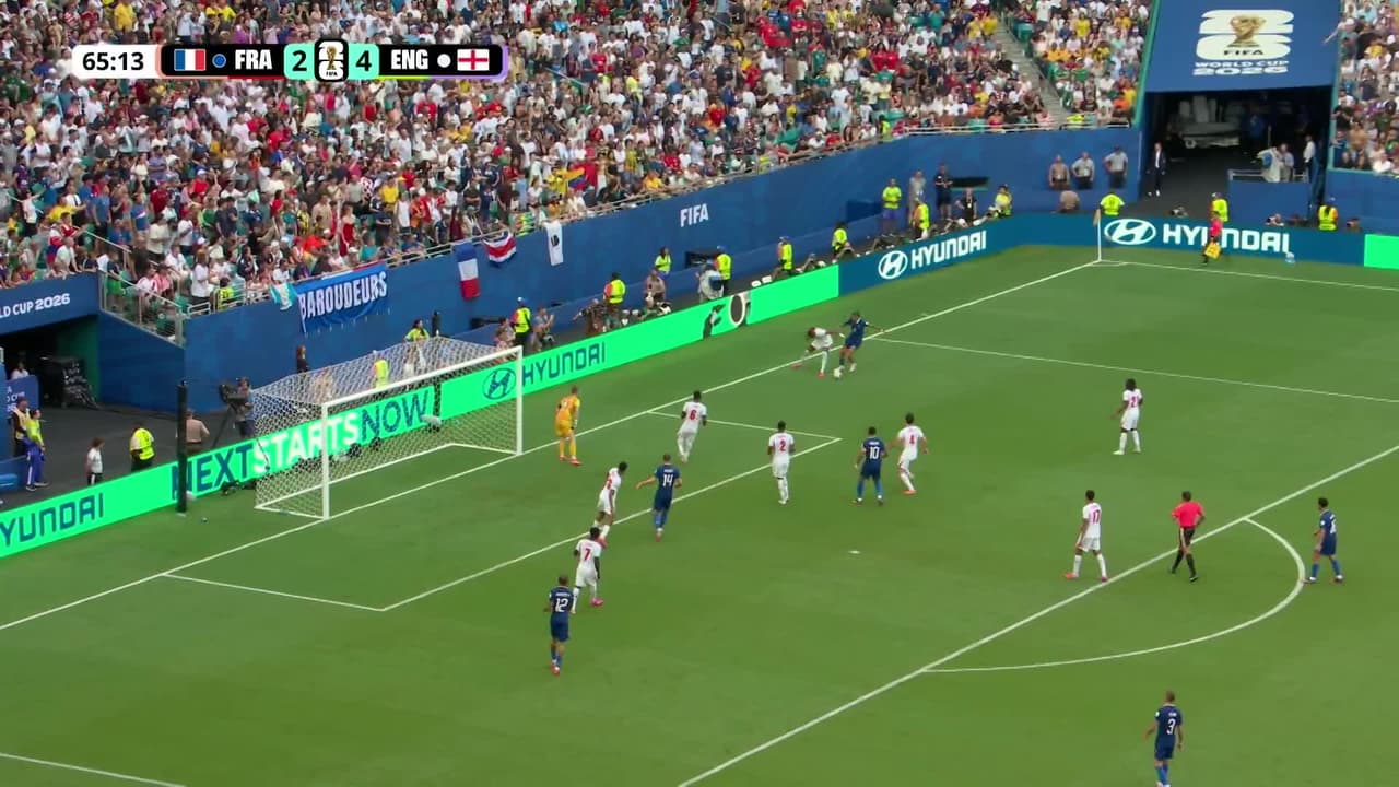 ¡GOL!  anota para Francia. Kylian Mbappé