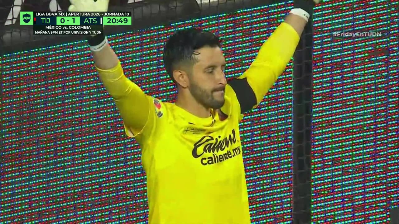 ¡GOL!  anota para Club Tijuana. Mourad El Ghezouani